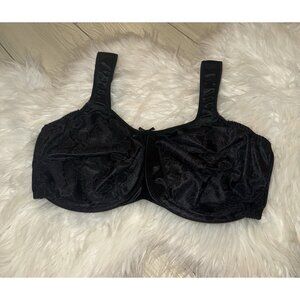 Bali 3562 Satin Tracings Full Figure Minimizer Bra Unlined UW Womens 34DDD Black